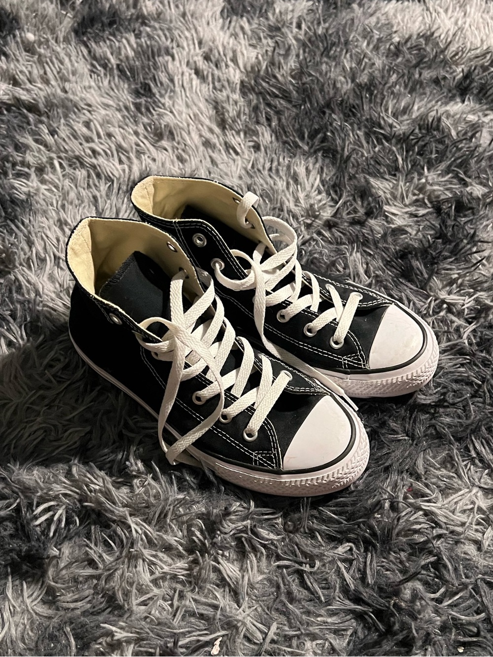 Converse Black and White High Top Sneakers